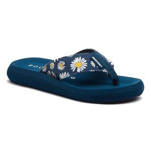 NEW Rocket Dog | Navy Floral Homer Spotlight 2 Blue Daisy Flip Flops NIB Women